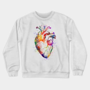 Anatomical Heart Watercolor Crewneck Sweatshirt